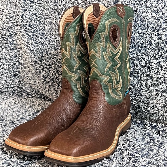 Twisted X Men's Lite Cowboy Work NWS Toe (Steel Toe) 12" Size 10D - Picture 5 of 10